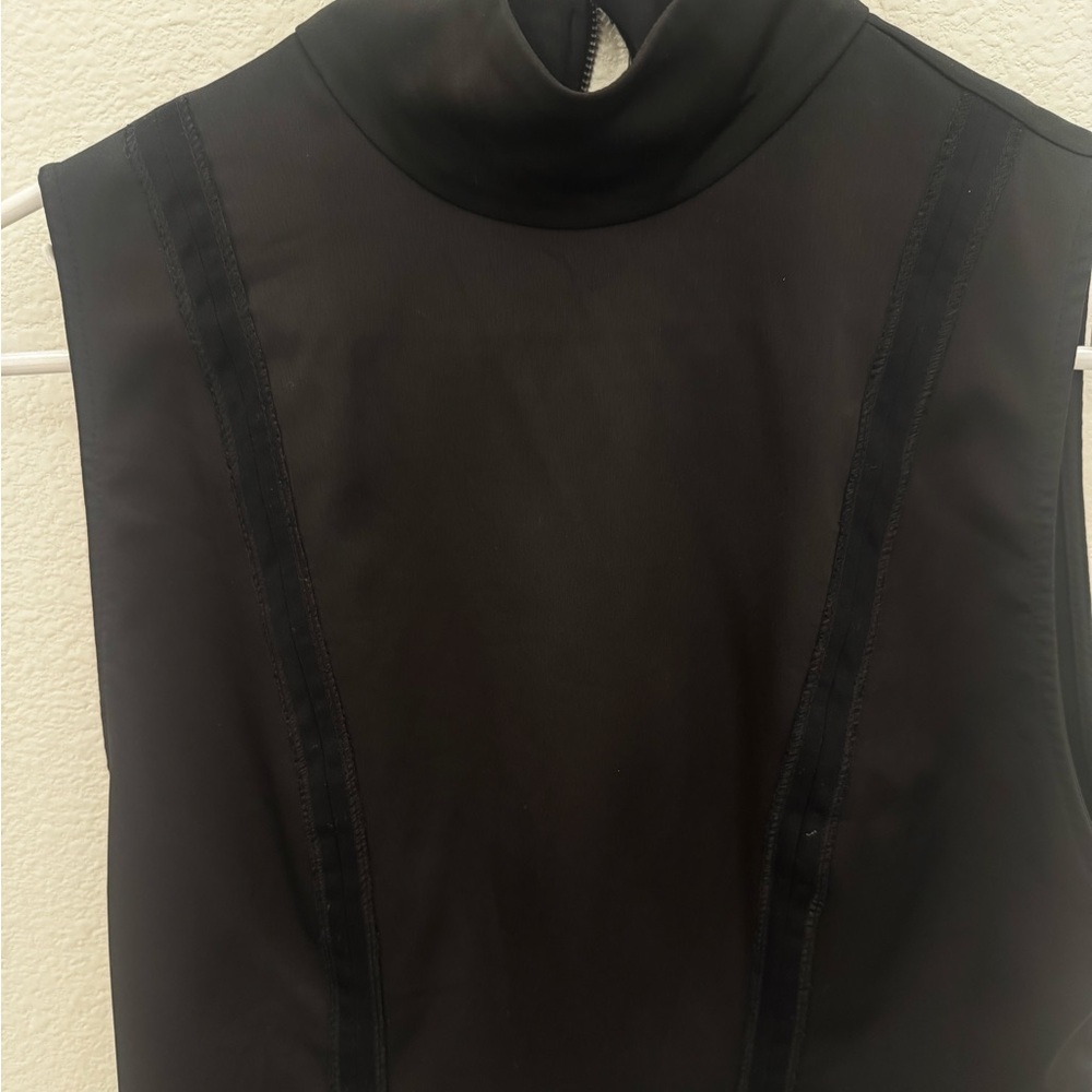 Zara Black High-Neck Silk Corset Top - Picture 2 of 7